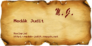 Medák Judit névjegykártya